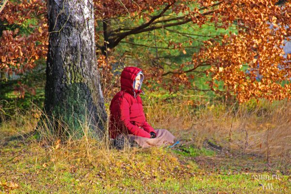 Lotussitz Meditation im Freien