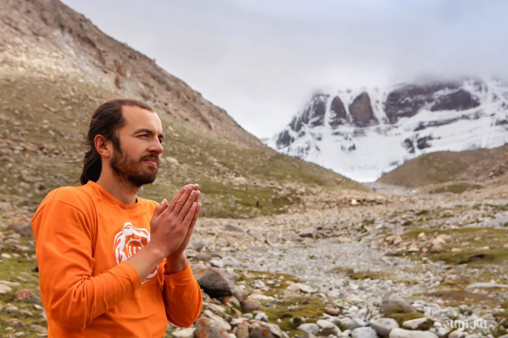 Yogalehrer Eugen Minz am Northface of Kailash.